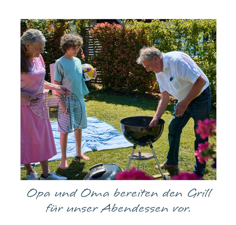 Grillen im Garten des Ferienhauses